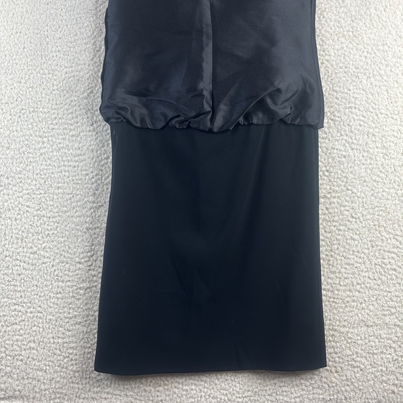 NWOT Moschino Womens Black Silk Blend Sleeveless V-Neck Blouson Dress Size 4 - Picture 8 of 13